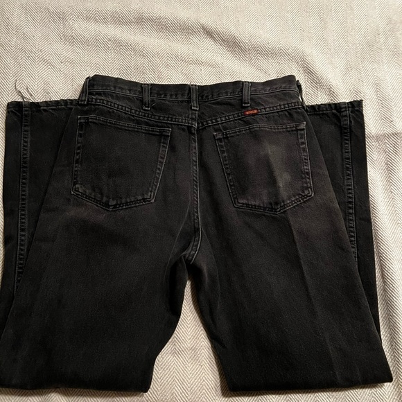 Distress Black baggy rustler jeans - Picture 2 of 4